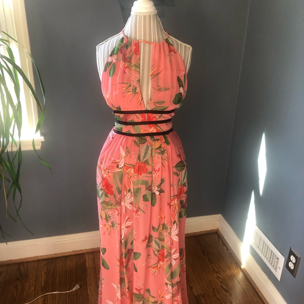 Express halter peek a boo dress. New w tags